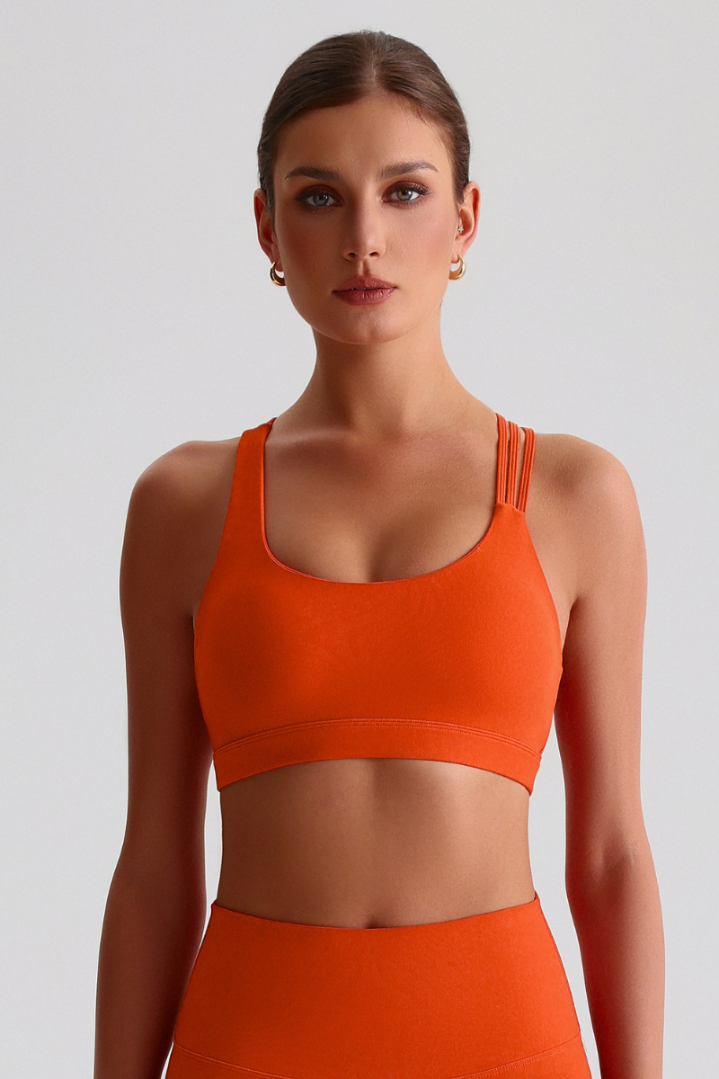 Women's Asymmetrical Cross Back Sports Bra