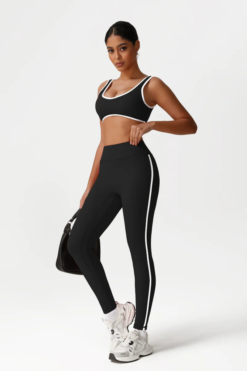 Zula Women High-Waisted Color-Block Butt-Lifting Yoga Set