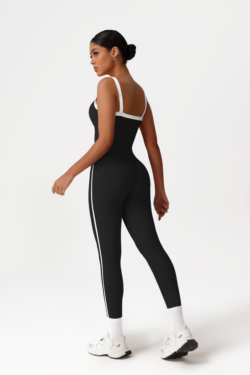 Women High-Waisted Color-Block Butt-Lifting Yoga Set: Sports Bra + 9/10 Leggings