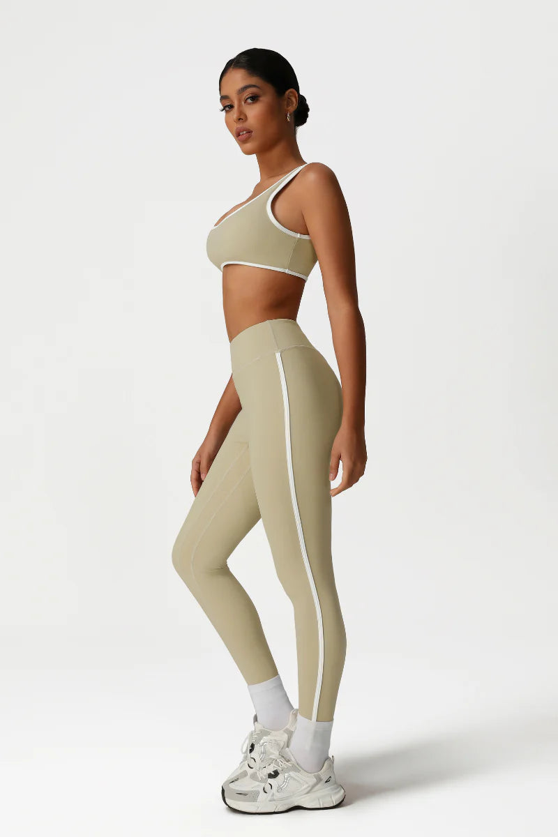 Zula Women High-Waisted Color-Block Butt-Lifting Yoga Set