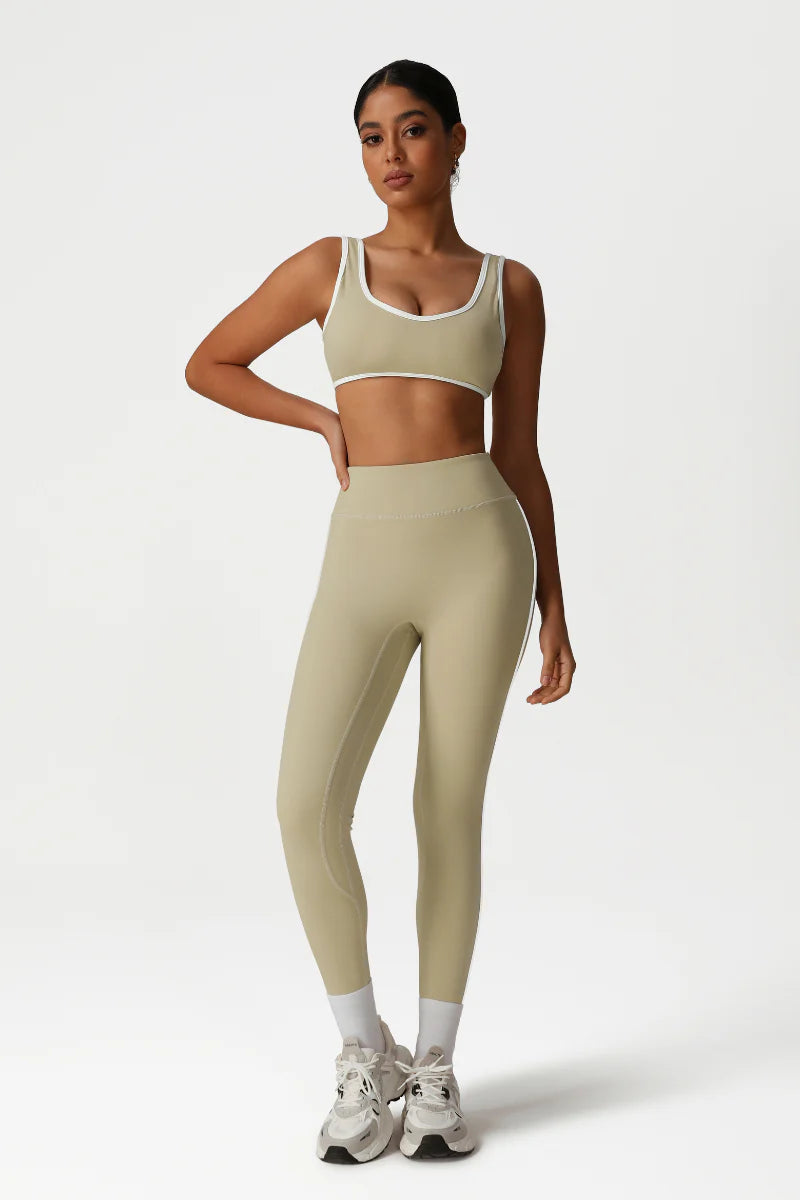 Zula Women High-Waisted Color-Block Butt-Lifting Yoga Set