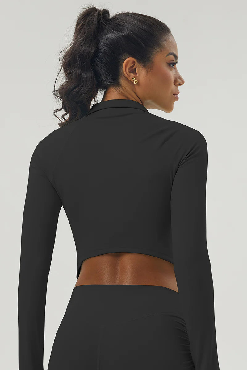 Zula Women's Zipper Reversible Collar Sport Jacket