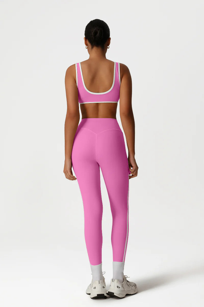 Zula Women High-Waisted Color-Block Butt-Lifting Yoga Set