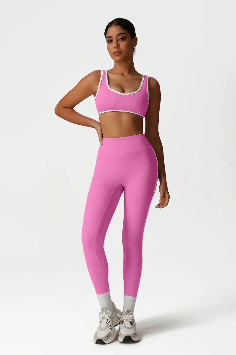 Zula Women High-Waisted Color-Block Butt-Lifting Yoga Set