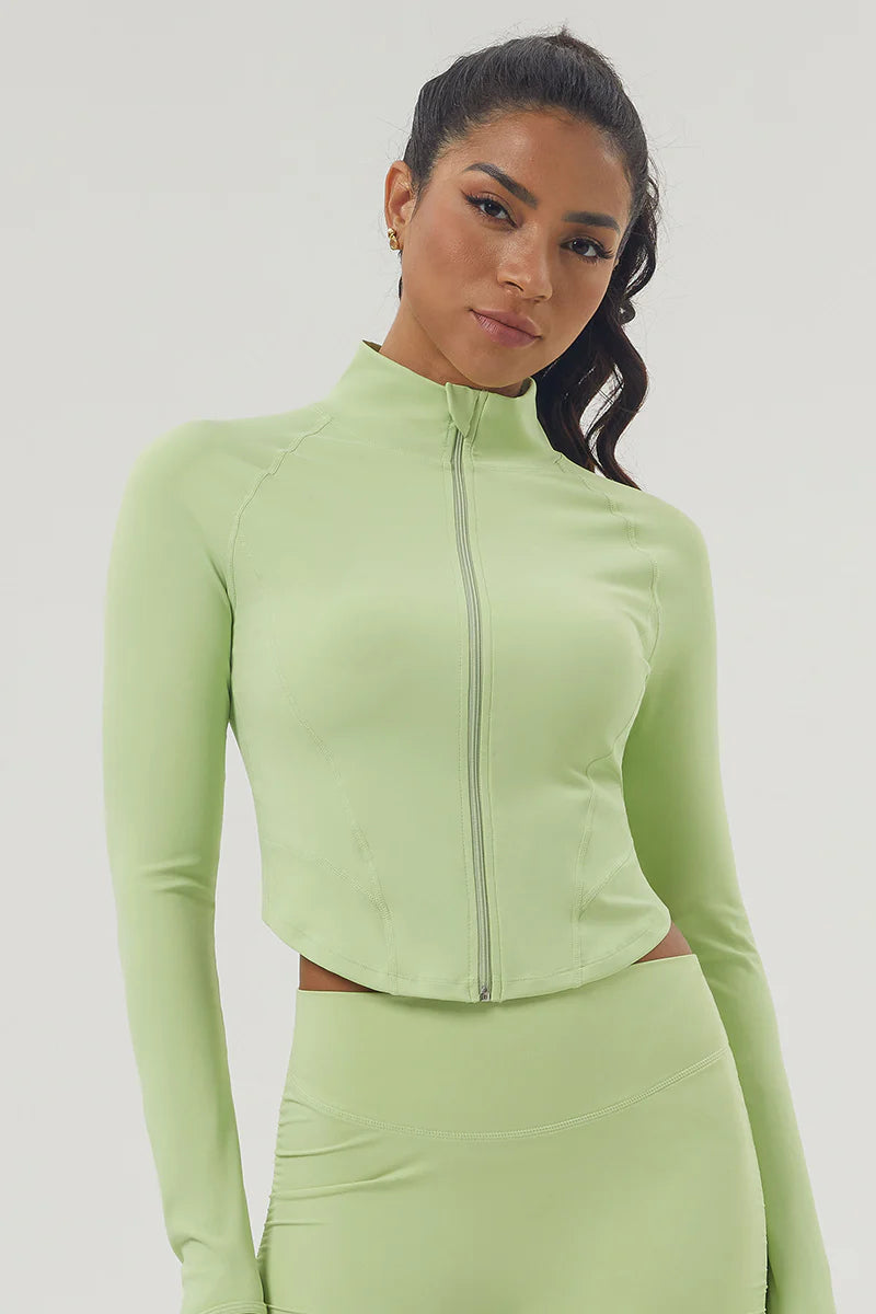 Zula Women's Zipper Reversible Collar Sport Jacket