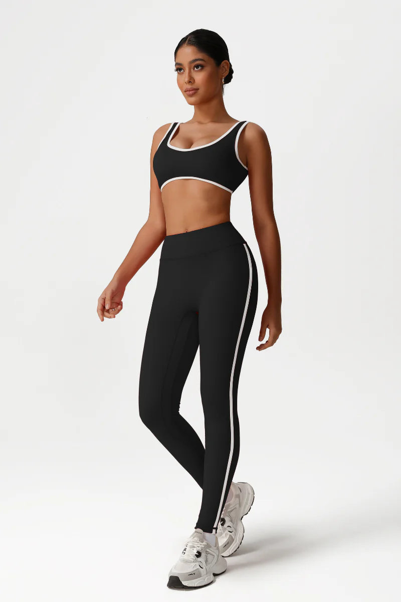 Zula Women High-Waisted Color-Block Butt-Lifting Yoga Set