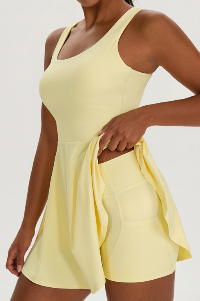 Women's Outdoor Tennis Dress And Shorts Two-Piece Sets