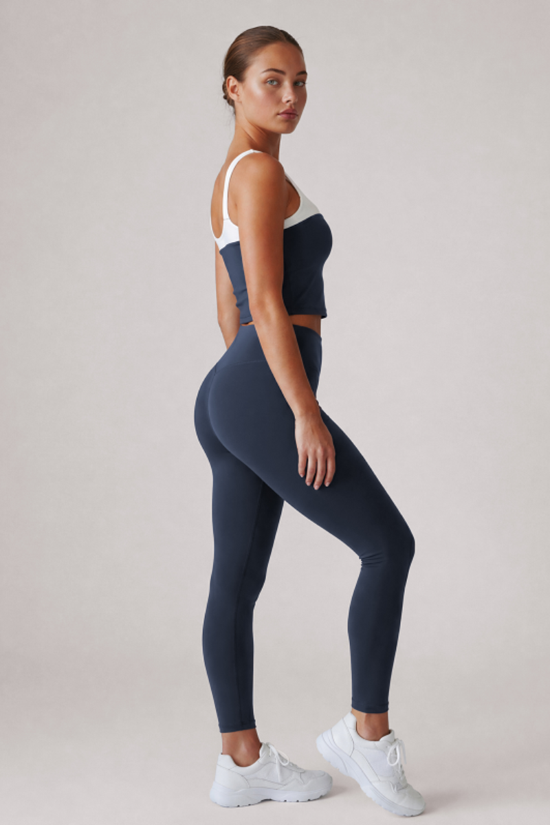 Women's U-Back Cropped Tank Top & High Rise Leggings Set