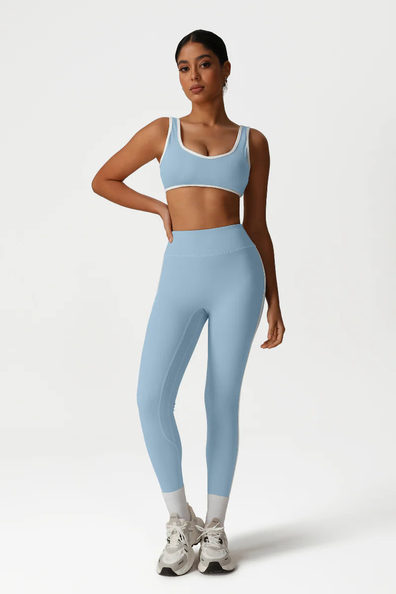 Zula Women High-Waisted Color-Block Butt-Lifting Yoga Set