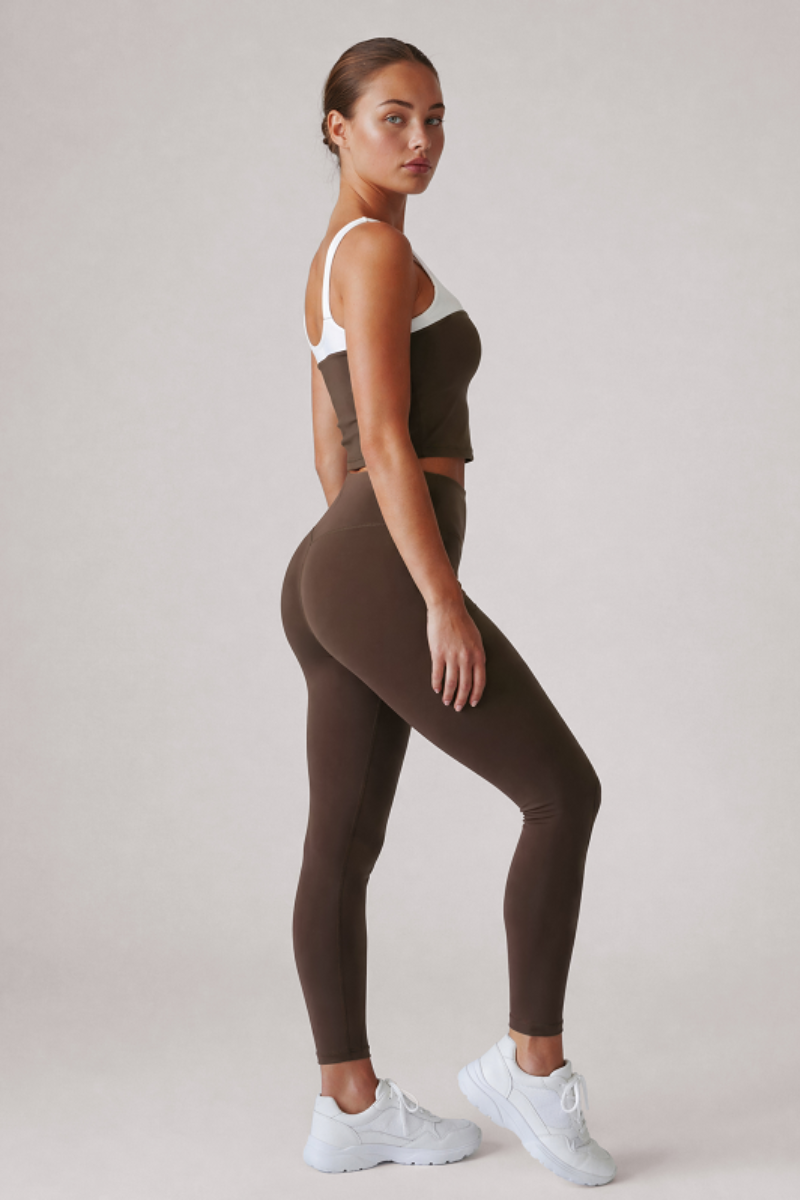 Women's U-Back Cropped Tank Top & High Rise Leggings Set