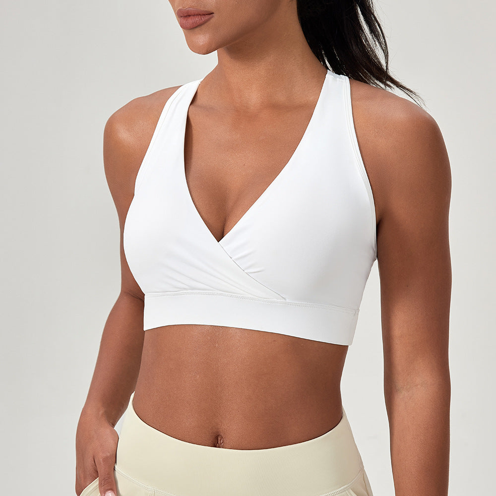 Women's Yoga Clothes Sports Underwear Nude Feel Deep